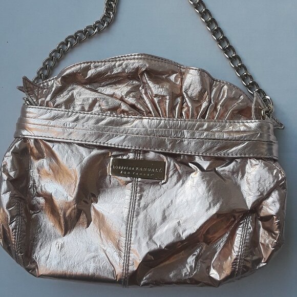 Loeffler Randall for Target Handbag Gold Tone Metallic Manmade Chain Link Strap - Picture 2 of 2